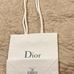 Dior White Textured paper gift bag